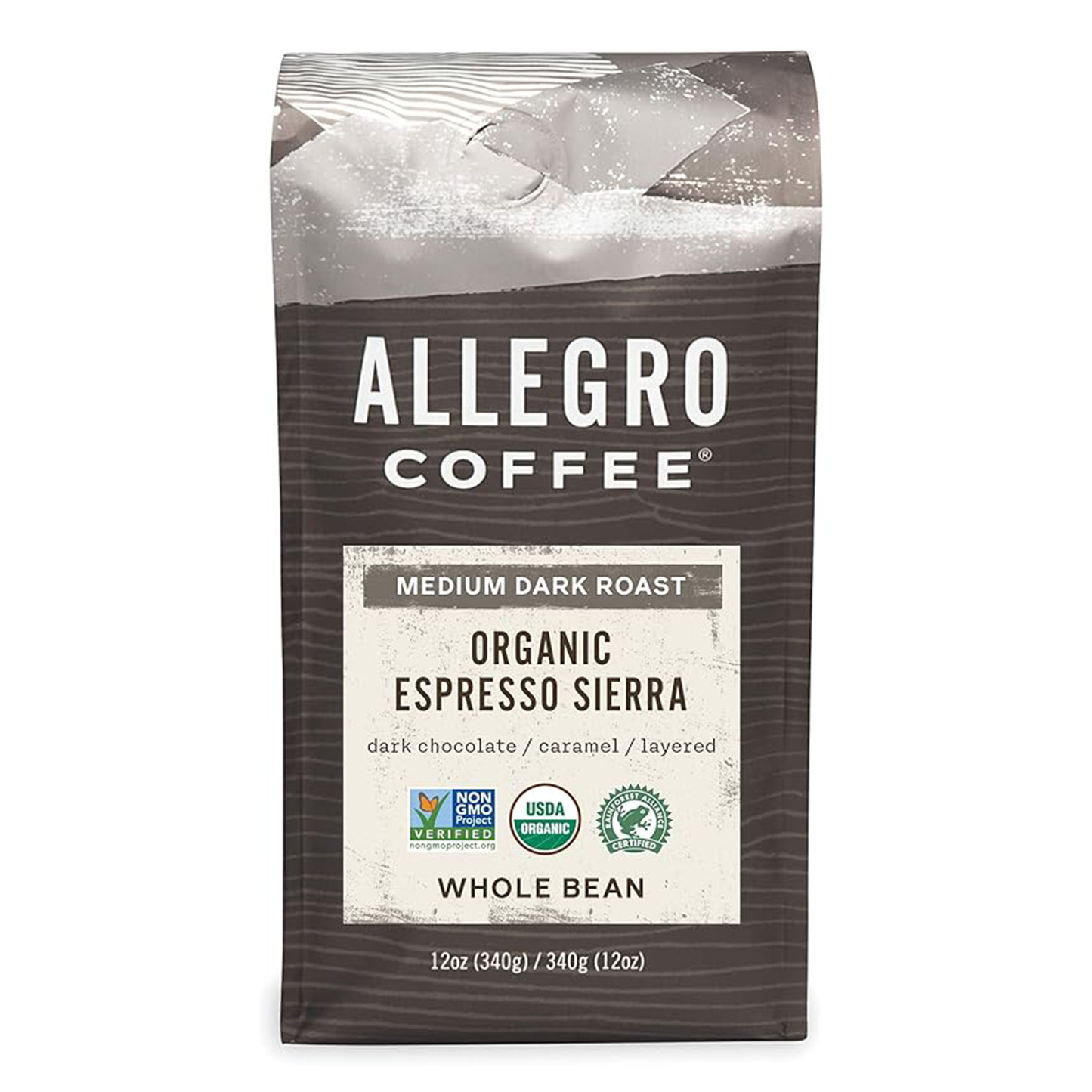 Allegro Coffee Organic Whole Bean Espresso Sierra, 12oz