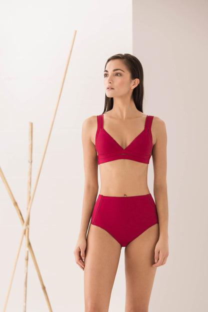 Claret High Triangle Top
