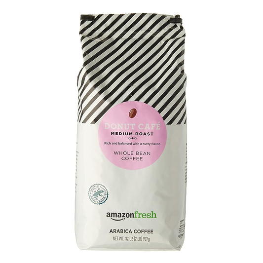 Donut Cafe Whole Bean Coffee, Medium Roast, 32 Oz