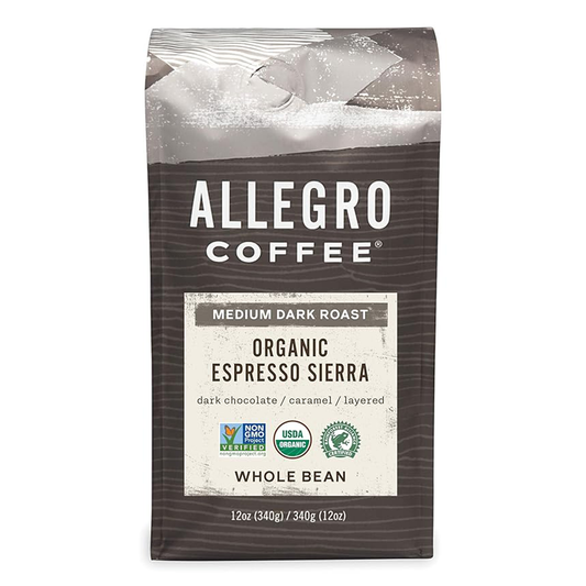 Allegro Coffee Organic Whole Bean Espresso Sierra, 12oz