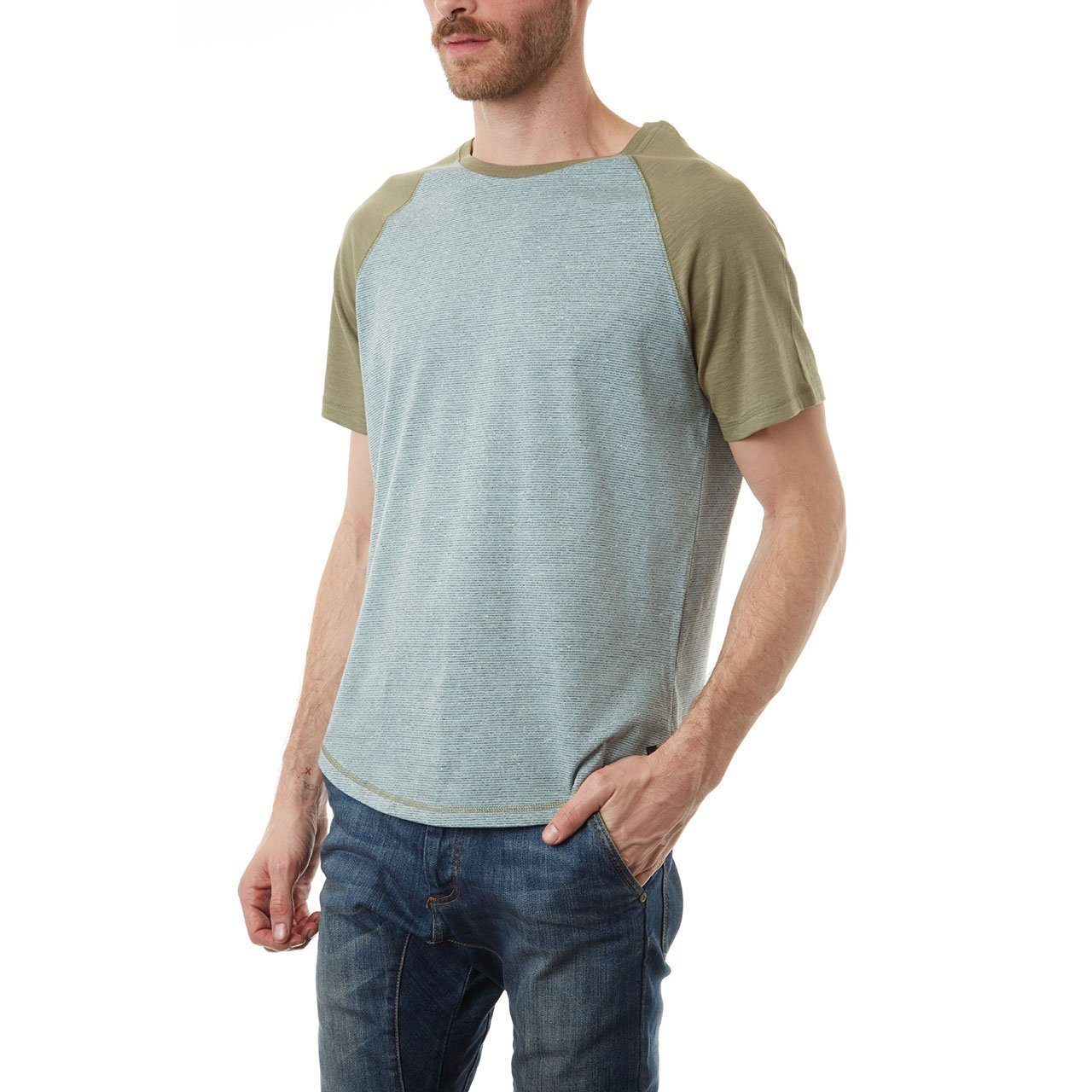 Curved Hem, Top - Josiah Curved Hem Raglan Tee